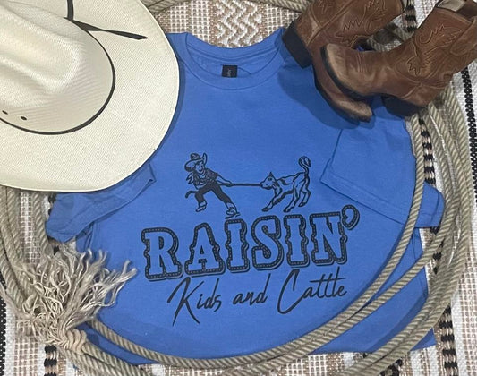 Raisin' Kids and Cattle Tee