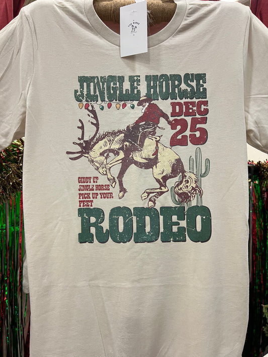 Rodeo Christmas Graphic Tee Shirt